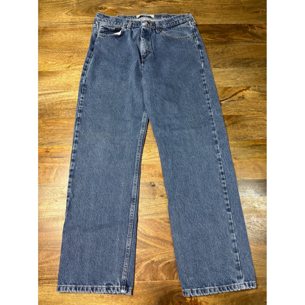 Wrangler Authentics Mens Relaxed Fit Straight Leg Blue Jeans 34x32 ZM200SD